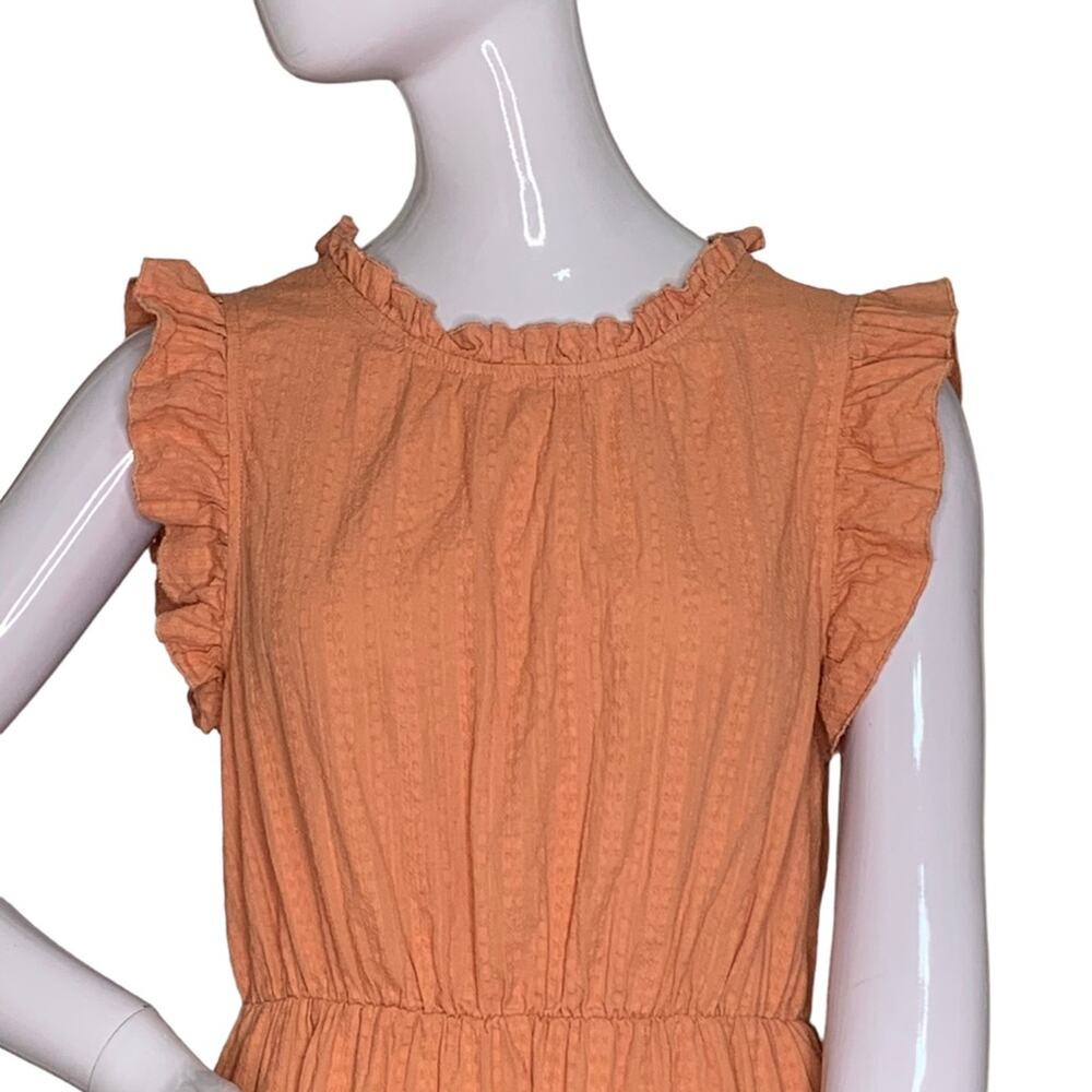 Simplee Summer Dress Sleeveless Rusty Orange Size L Looks Like S - Picture 2 of 13